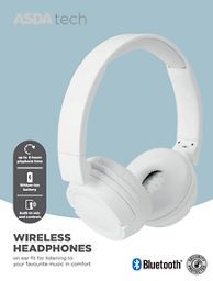 ASDA Tech Bluetooth Headphones - White