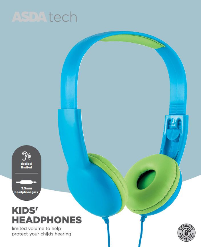 ASDA Tech Kids Headphones - Blue