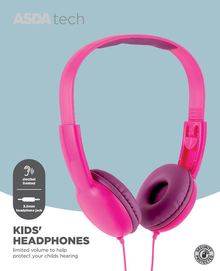 ASDA Tech Kids Headphones - Pink