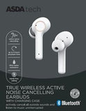 ASDA Tech True Wireless Active Noise Cancelling Earphones - White