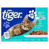 ASDA Tiger Meat & Fish Selections in Jelly Adult Cat Food Pouches