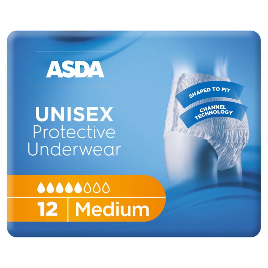 ASDA UNISEX Discreet Underwear Incontinence Pants Medium - McGrocer