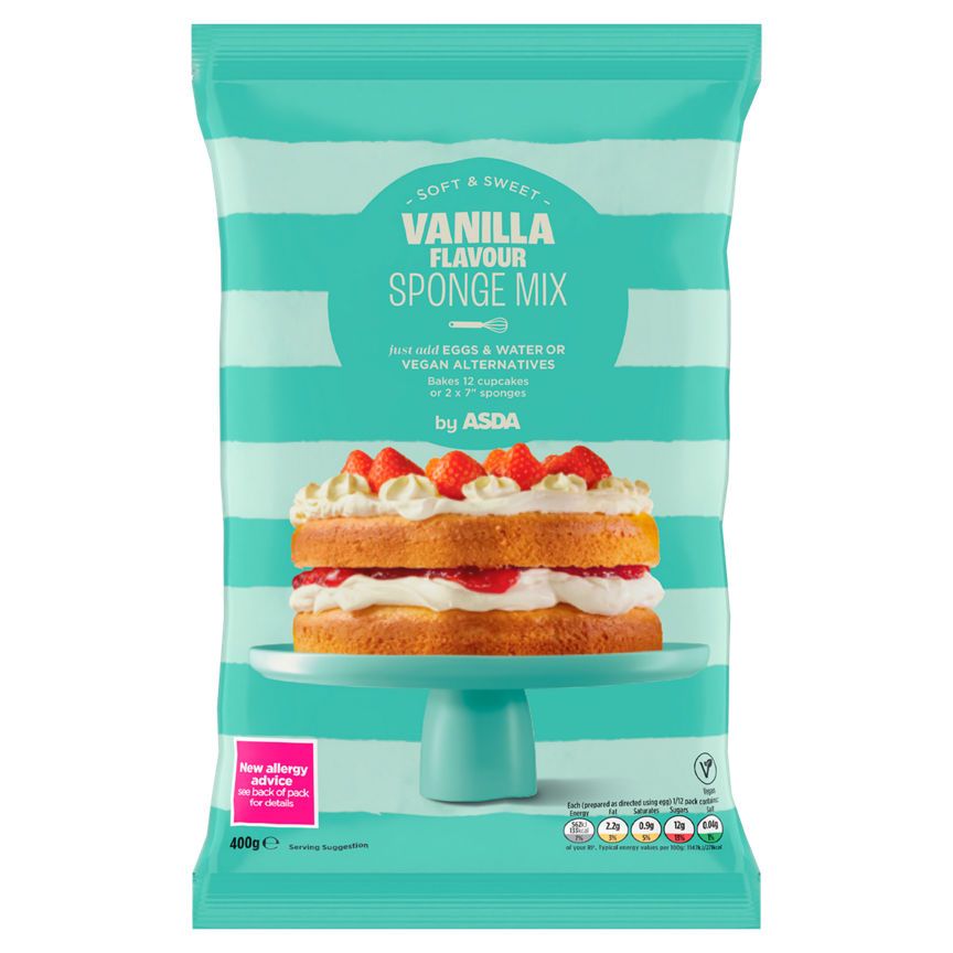 ASDA Vanilla Flavour Sponge Mix 400g