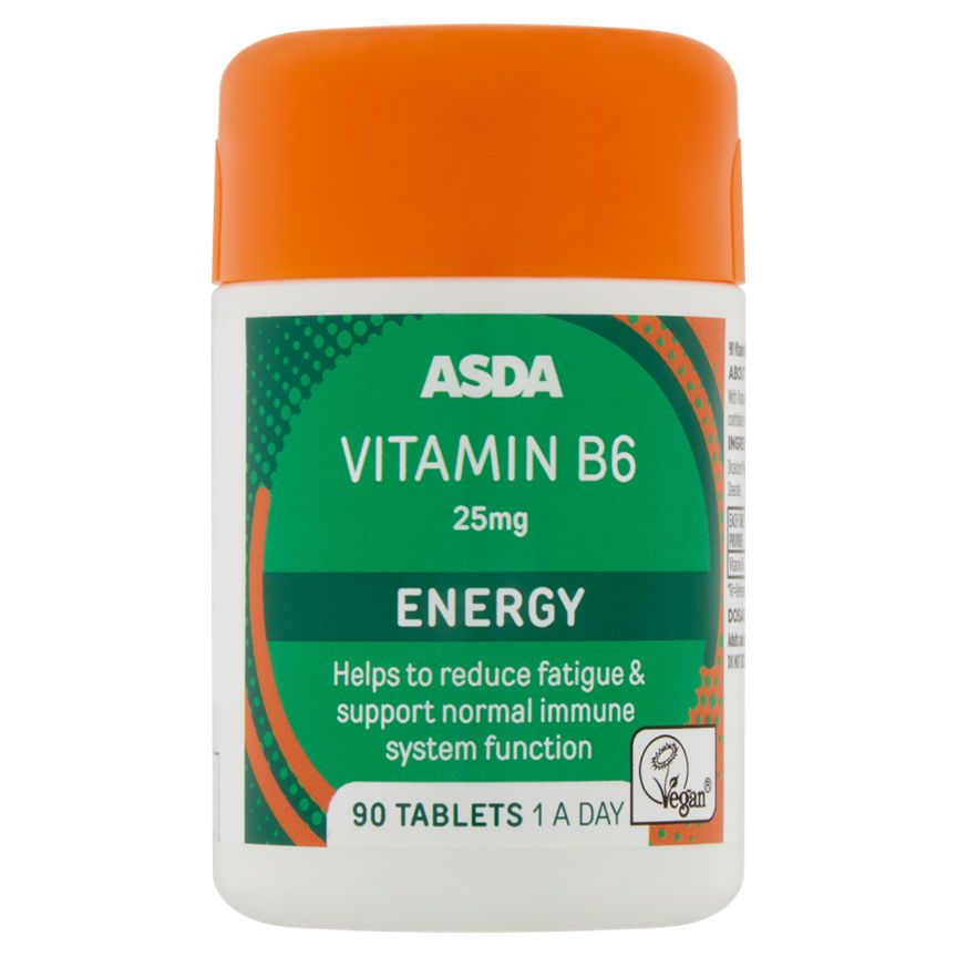 ASDA Vitamin B6 25mg Energy Tablets