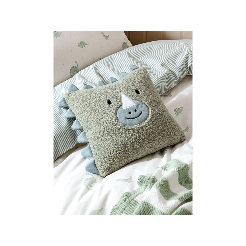 At Home with Stacey Solomon Green Square Dinosaur 3D Cushion