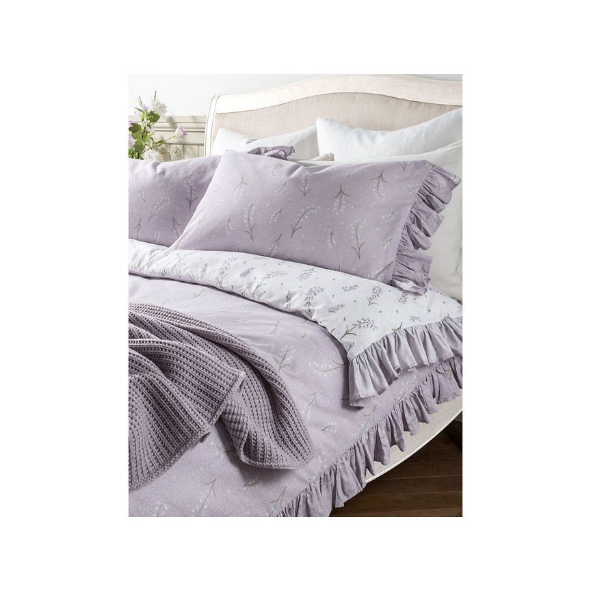 At Home with Stacey Solomon Lilac Bluebell Frill Duvet Set - King