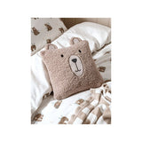 At Home with Stacey Solomon Natural Brown Bear Square 3D Cushion