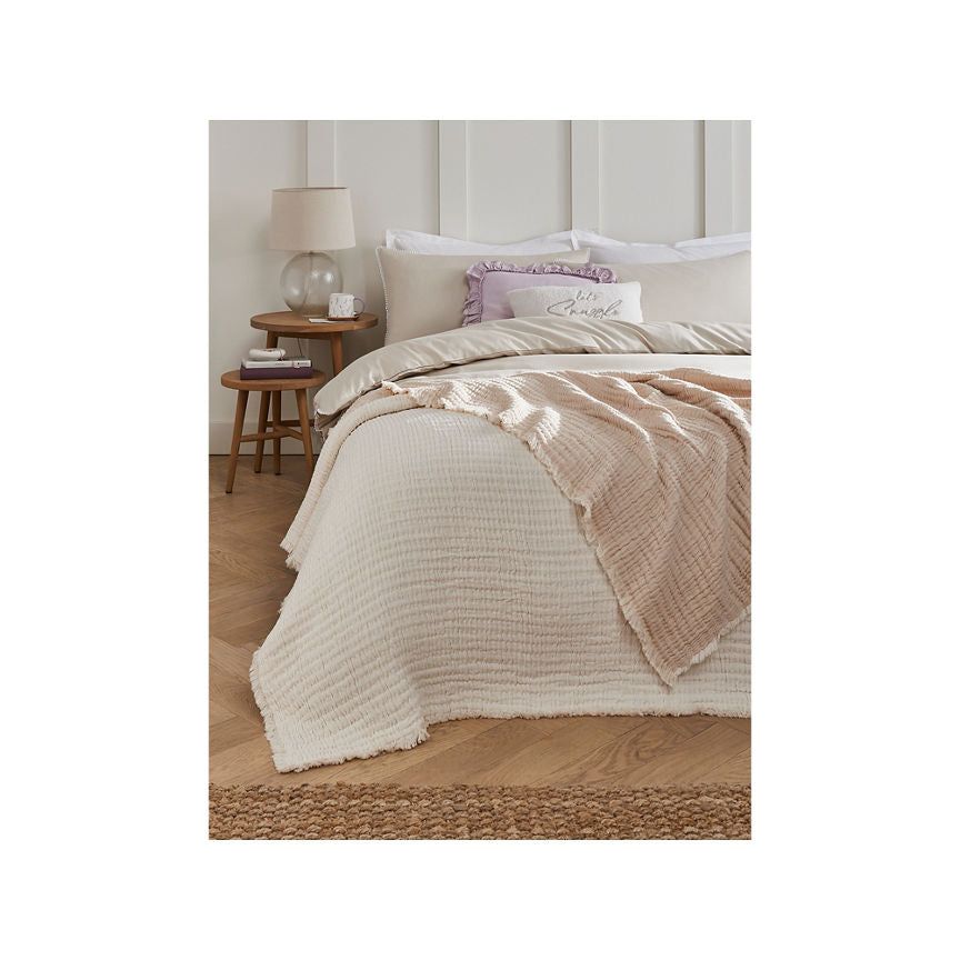 At Home with Stacey Solomon Stacey Solomon White Plain Throw