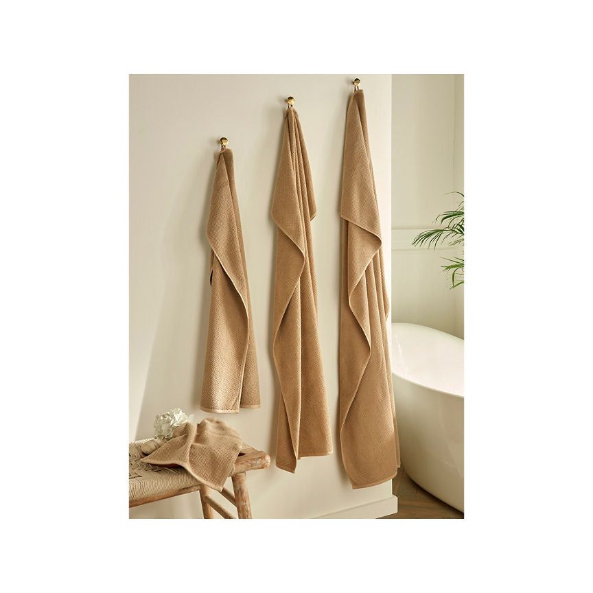 At Home with Stacey Solomon Taupe Popcorn Textured Hand Towel