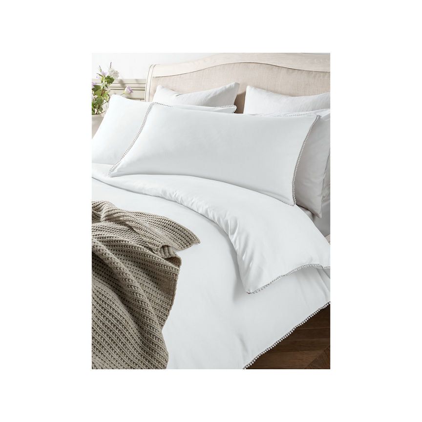 At Home with Stacey Solomon White Bobble Edge Duvet Set - Double