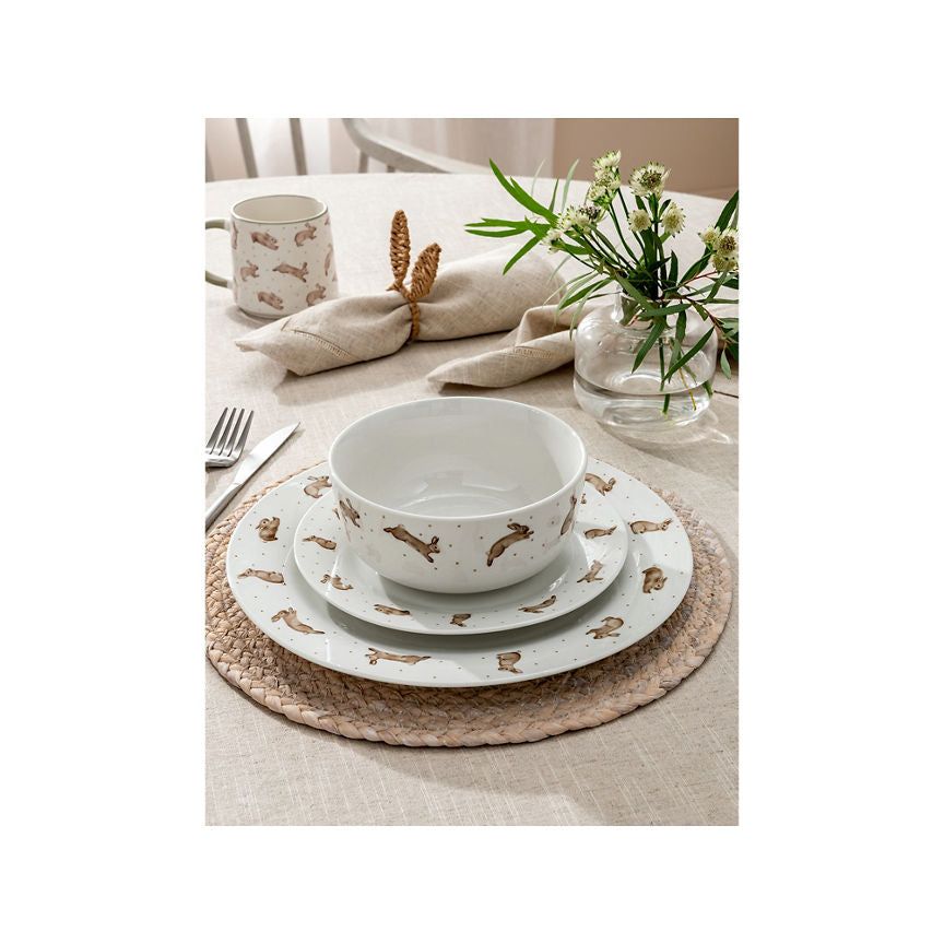 At Home with Stacey Solomon White Bunny Dinner Set - 12pc