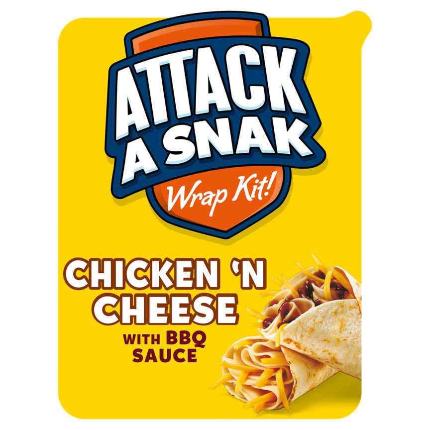 Attack A Snak Chicken 'n Cheese Wrap Kit with BBQ Sauce