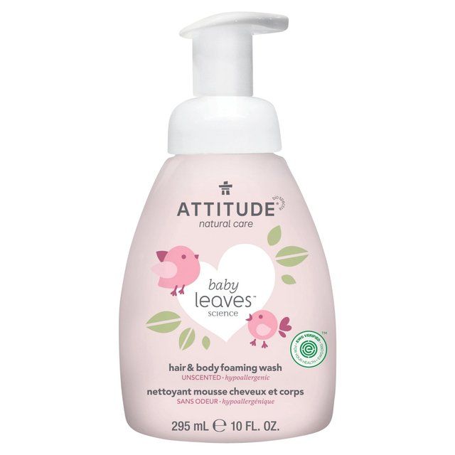 ATTITUDE Baby Leaves 2in1 Foaming Wash Fragrance Free   295ml