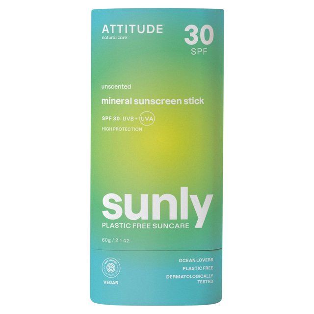 ATTITUDE Sunly - Sunscreen Stick - Unscented - 30 SPF   60g