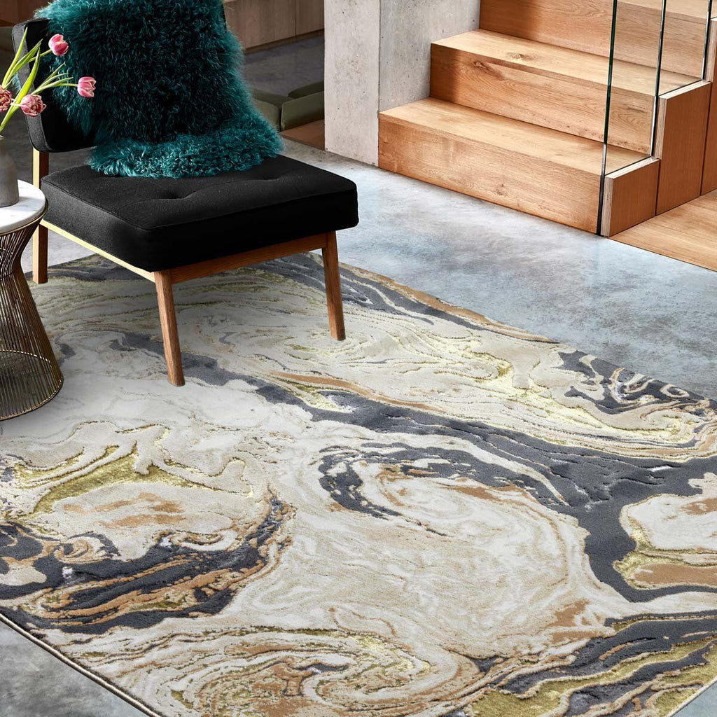 Aurora Marble Rug, in 2 Sizes