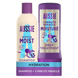 Aussie Miracle Moist Shampoo & Moisture Deep Treatment Bundle For Dry Hair