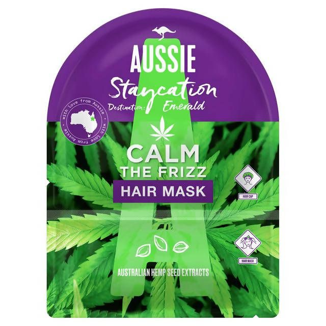 Aussie Staycation Hair Mask & Cap Calm The Frizz 20ml