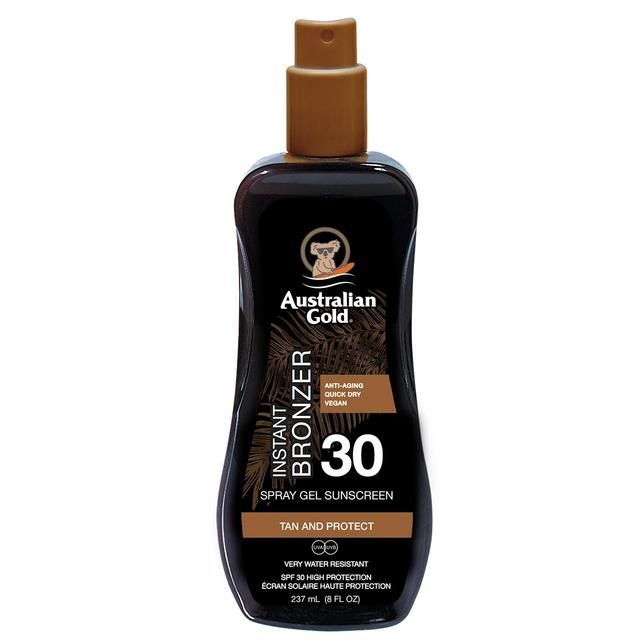 Australian Gold SPF 30 Sunscreen Spray with Instant Bronzer   237ml