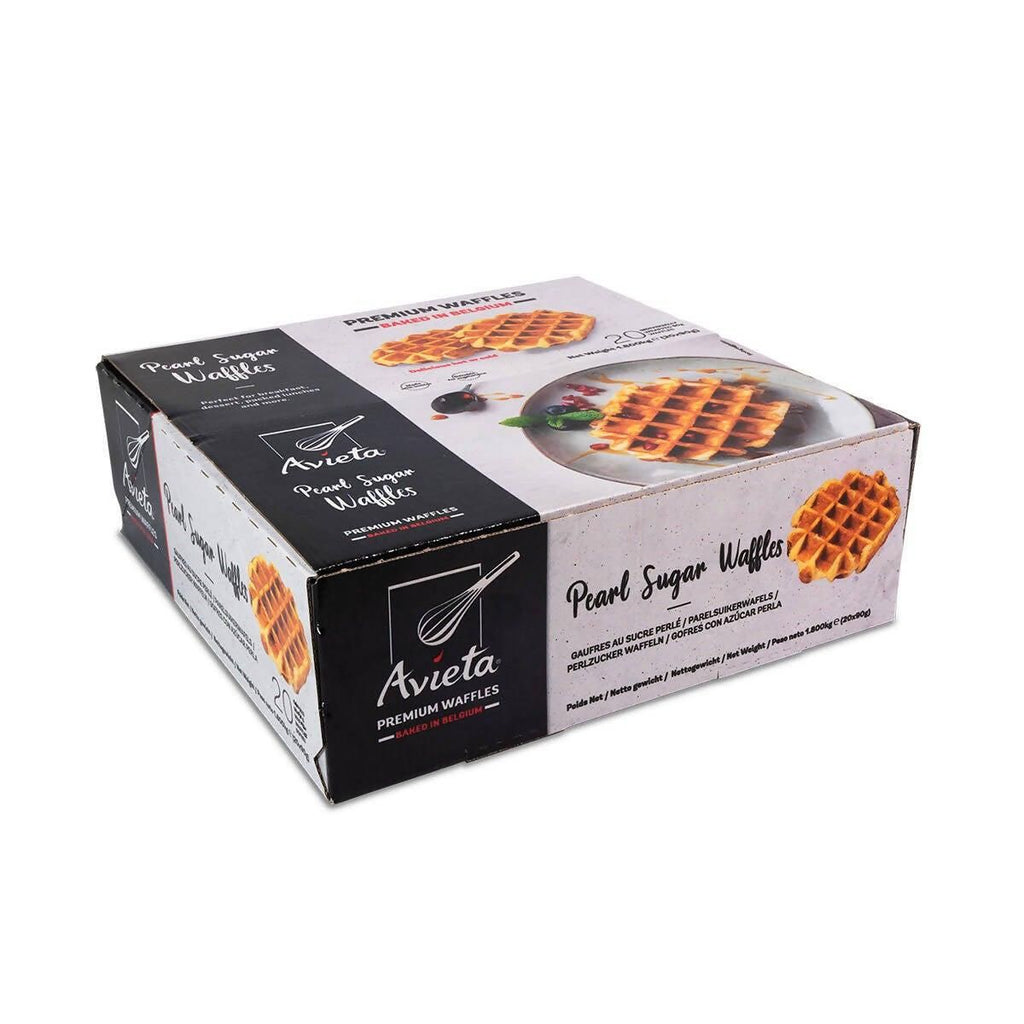 Avietas Premium Pearl Sugar Belgian Waffles, 20 x 90g