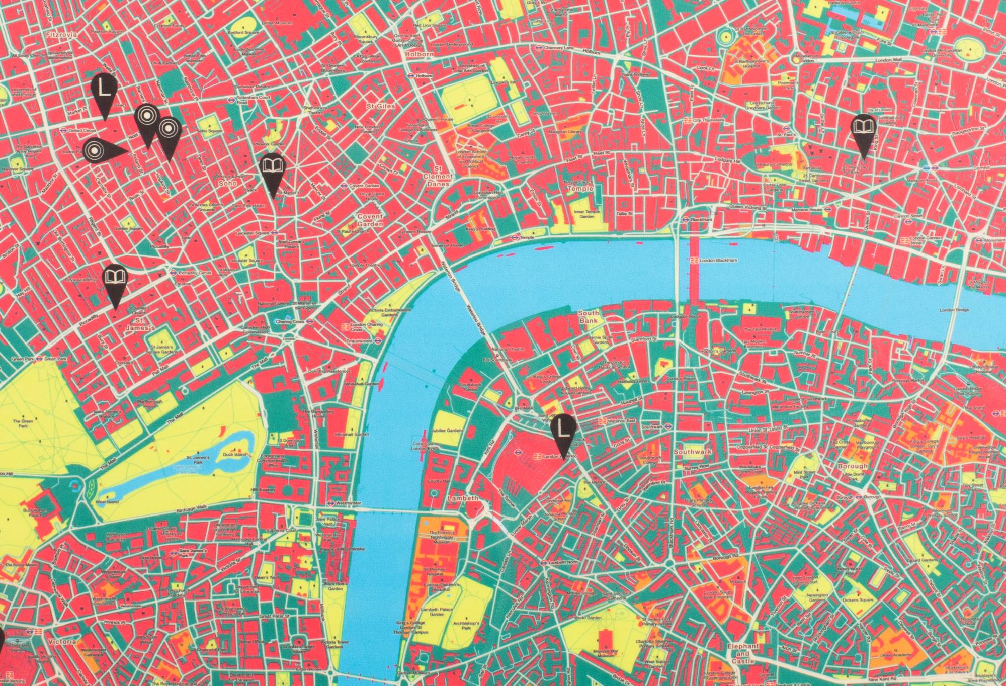 Lush London Splash Map gift wrap 70x70cm - British product