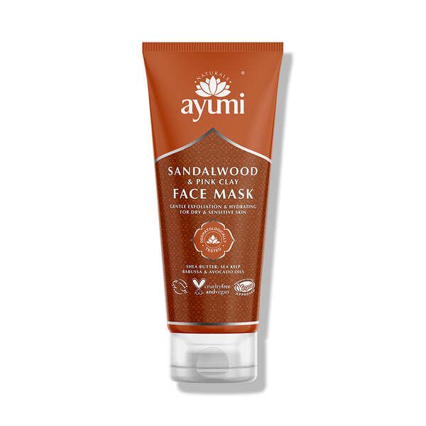 Ayumi Naturals Sandalwood & Pink Clay Face Mask 100ml - McGrocer