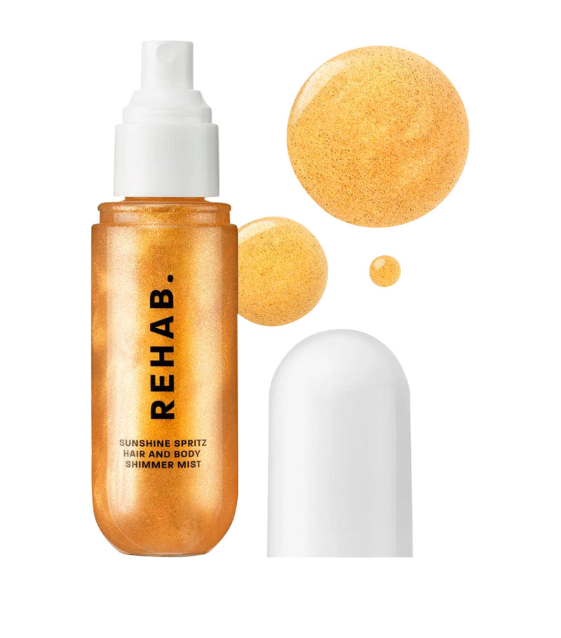 REHAB. Sunshine Spritz hair and body shimmer mist 90ml, imported from the UK