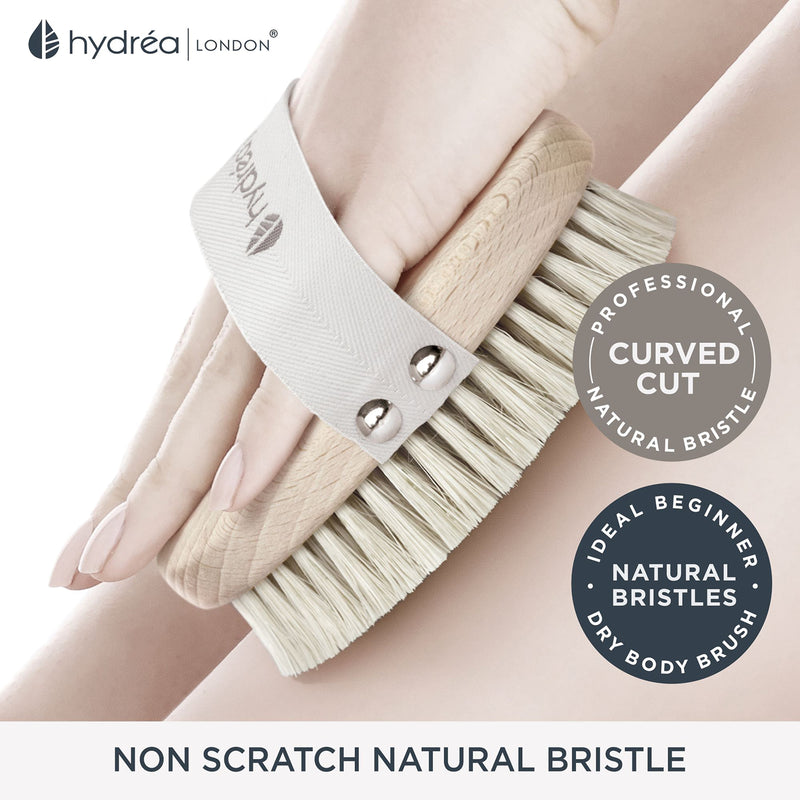Hydréa London natural bristle body brush, imported from the UK