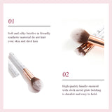 Livingandhome makeup brush set white 12 pieces (British brand)