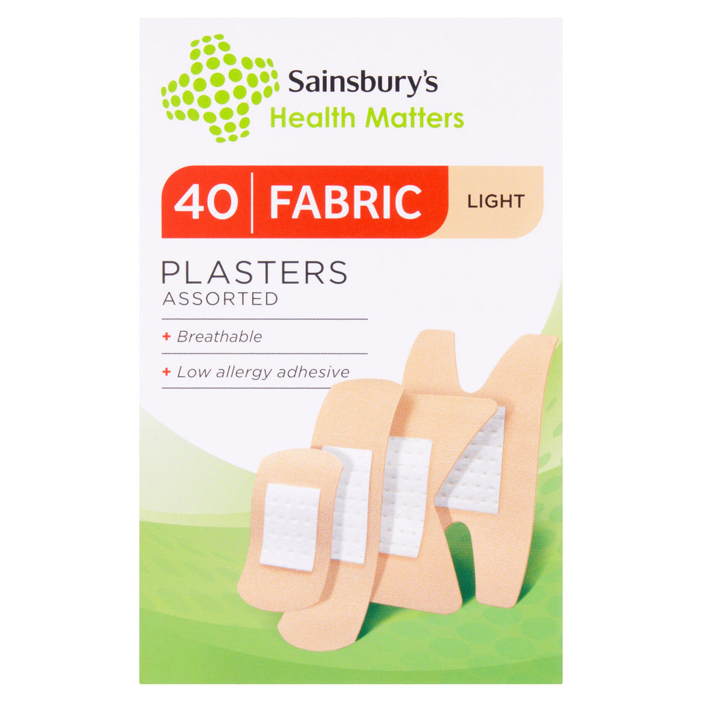 Sainsbury's Health Matters Fabric Light Plasters Assorted x40