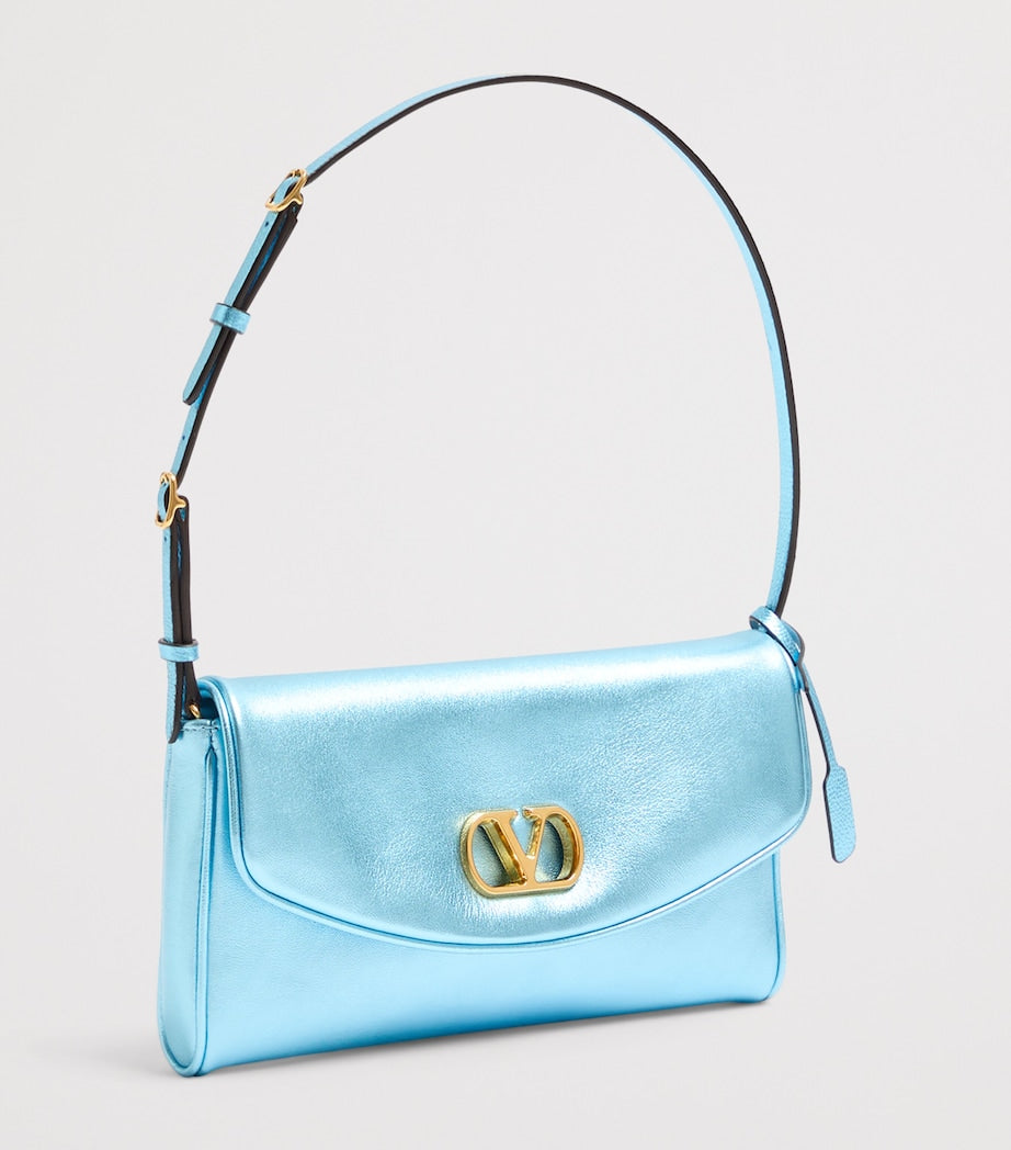 Valentino Garavani DeVain small shoulder bag metallic leather (British brand)