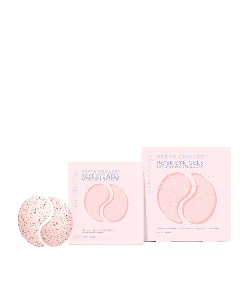 Patchology Chilled Rosé Eye Gels 5 Pack, imported from the UK