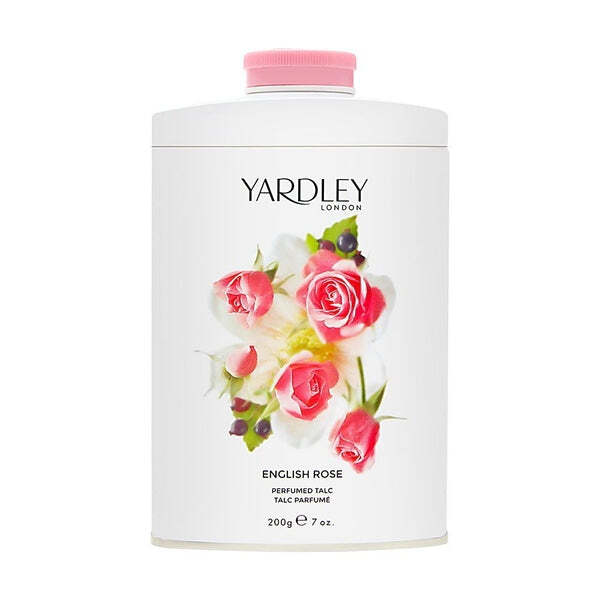 Yardley English Rose perfumed talc 200g, UK version