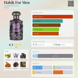 Lattafa Habik for Men Eau de Parfum 100ml, imported from the UK