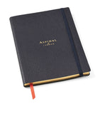 Aspinal of London Grained Leather Bound A5 notebook - British product