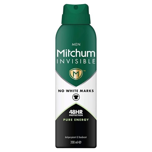 Mitchum Male Invisible Pure Energy Aerosol 200ml GOODS Superdrug   