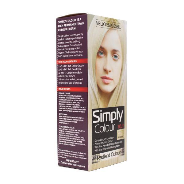 Simply Colour permanent hair dye extra light blonde 10.1 - British product