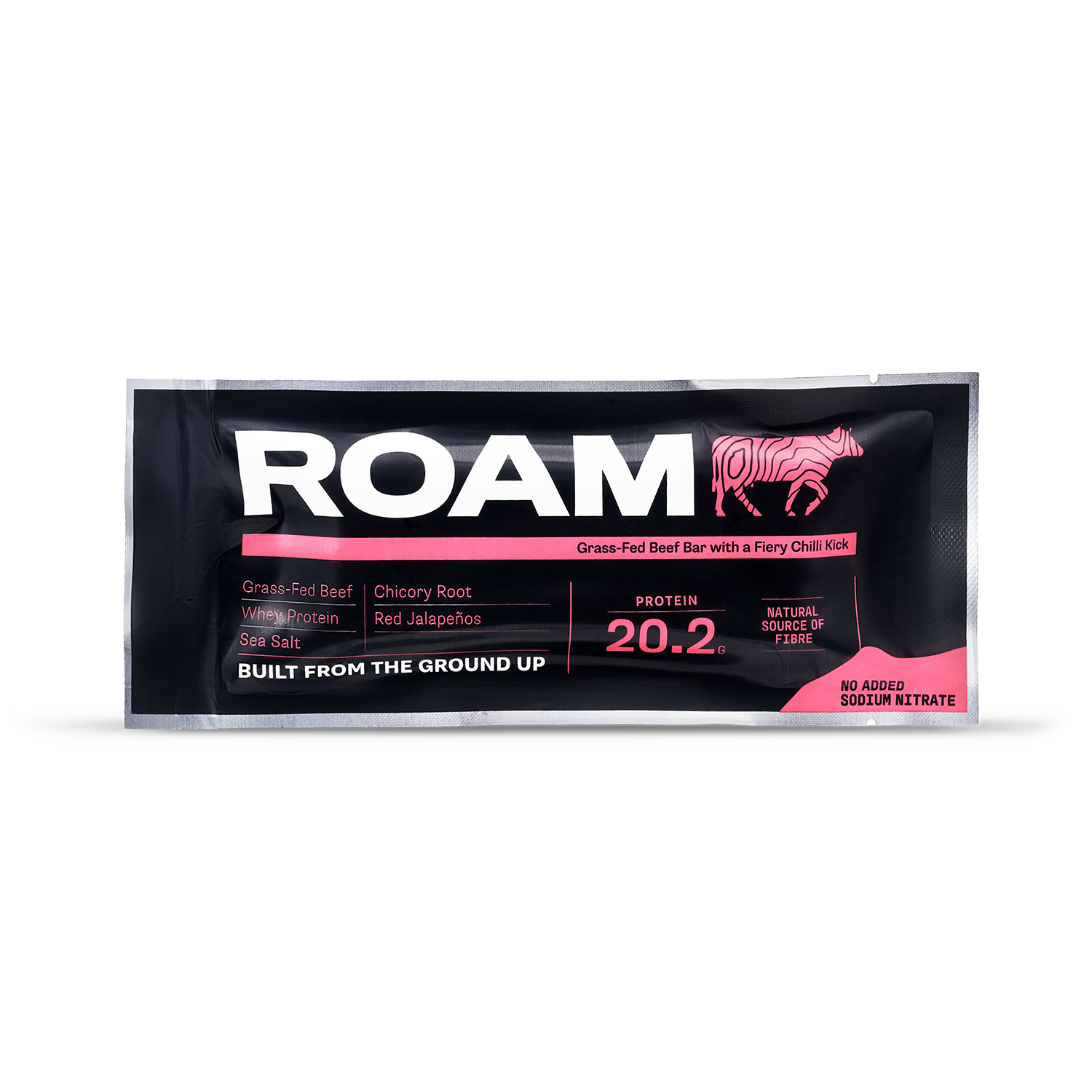 ROAM jalapeño chilli beef bar 6x45g, imported from the UK