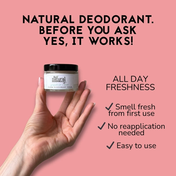 The Natural Deo Co. deodorant balm Palmarosa + Mandarin 55g (British brand)
