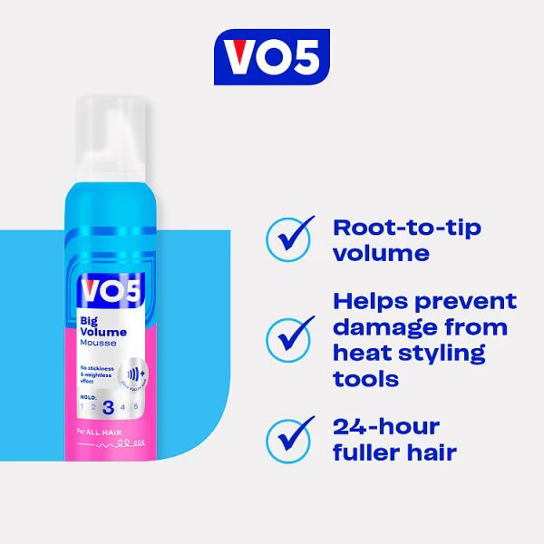 VO5 Big Volume Hair Mousse 200ml (British brand)