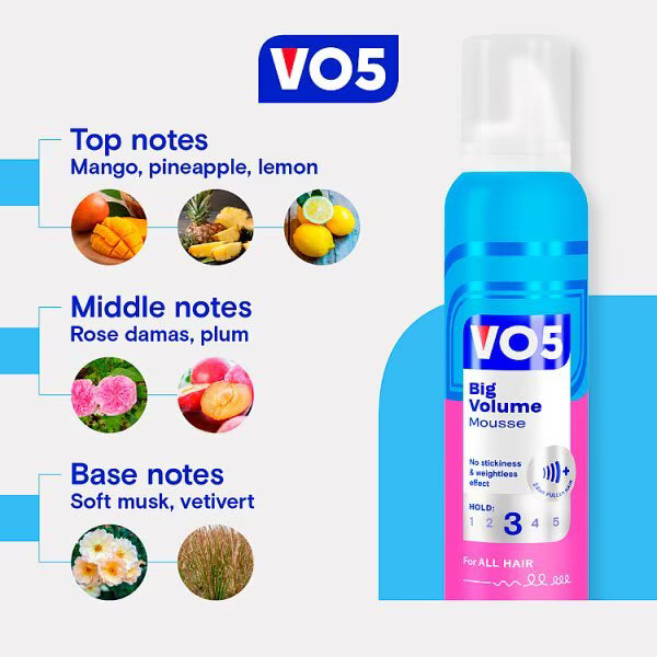 VO5 Big Volume Hair Mousse 200ml (British brand)