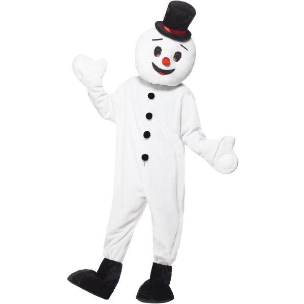 Smiffys snowman mascot costume with large head, imported from the UK