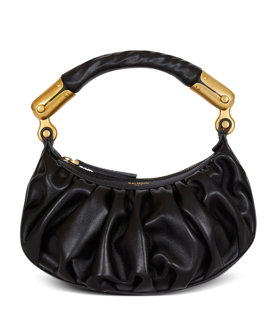 Balmain mini leather Ebene top-handle bag, UK version