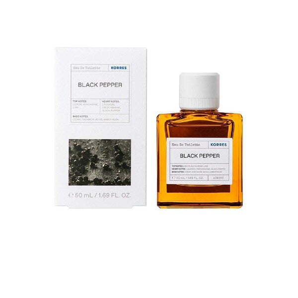 Korres Black Pepper Eau de Toilette 50ml, imported from the UK