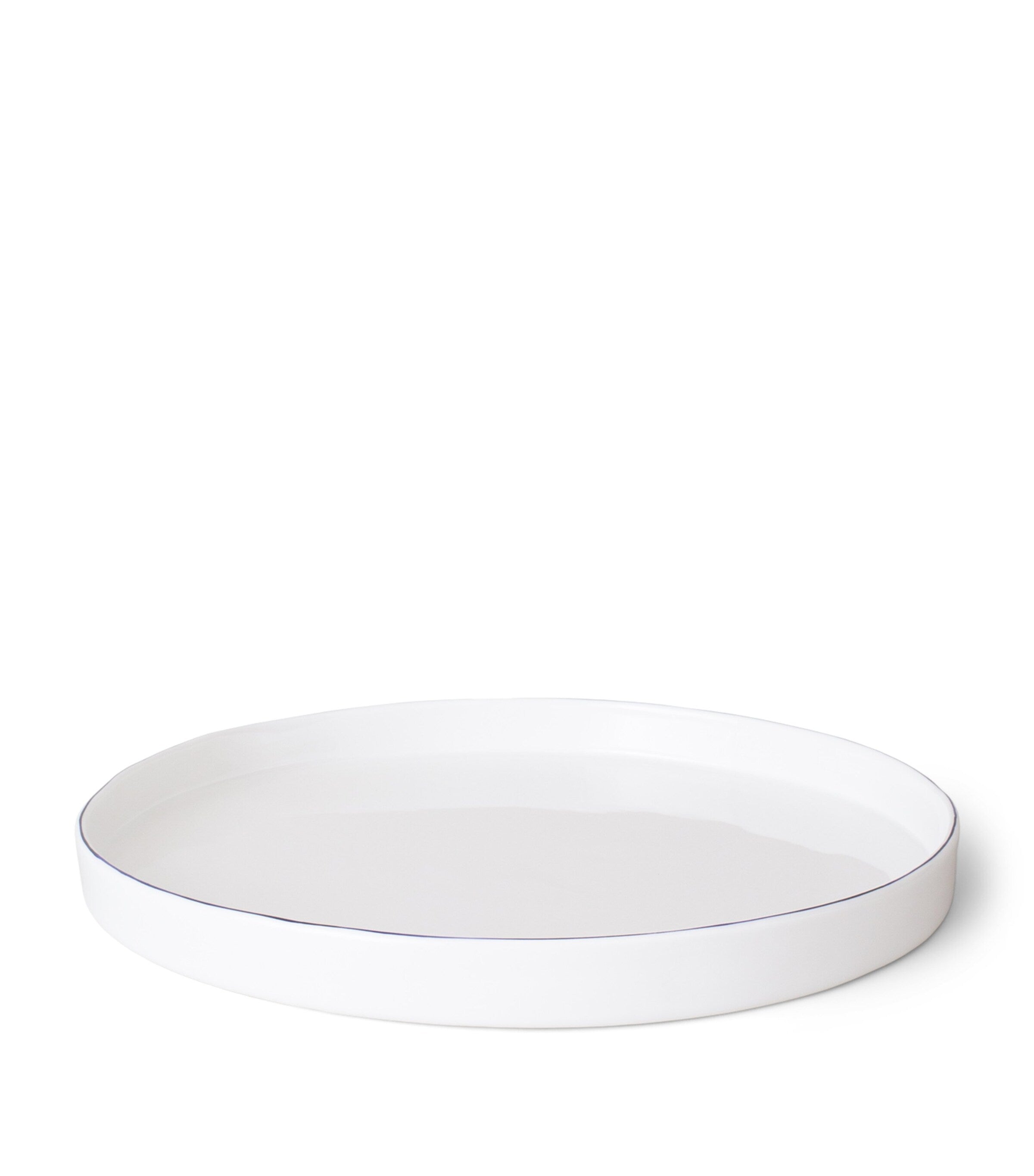 Feldspar fine bone china cobalt round tray 34cm - British product