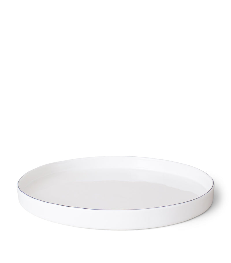 Feldspar fine bone china cobalt round tray 34cm - British product