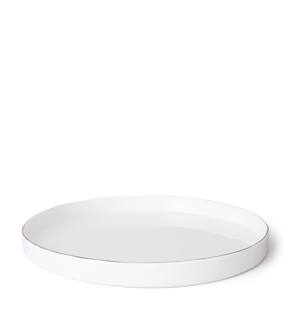 Feldspar fine bone china cobalt round tray 34cm - British product