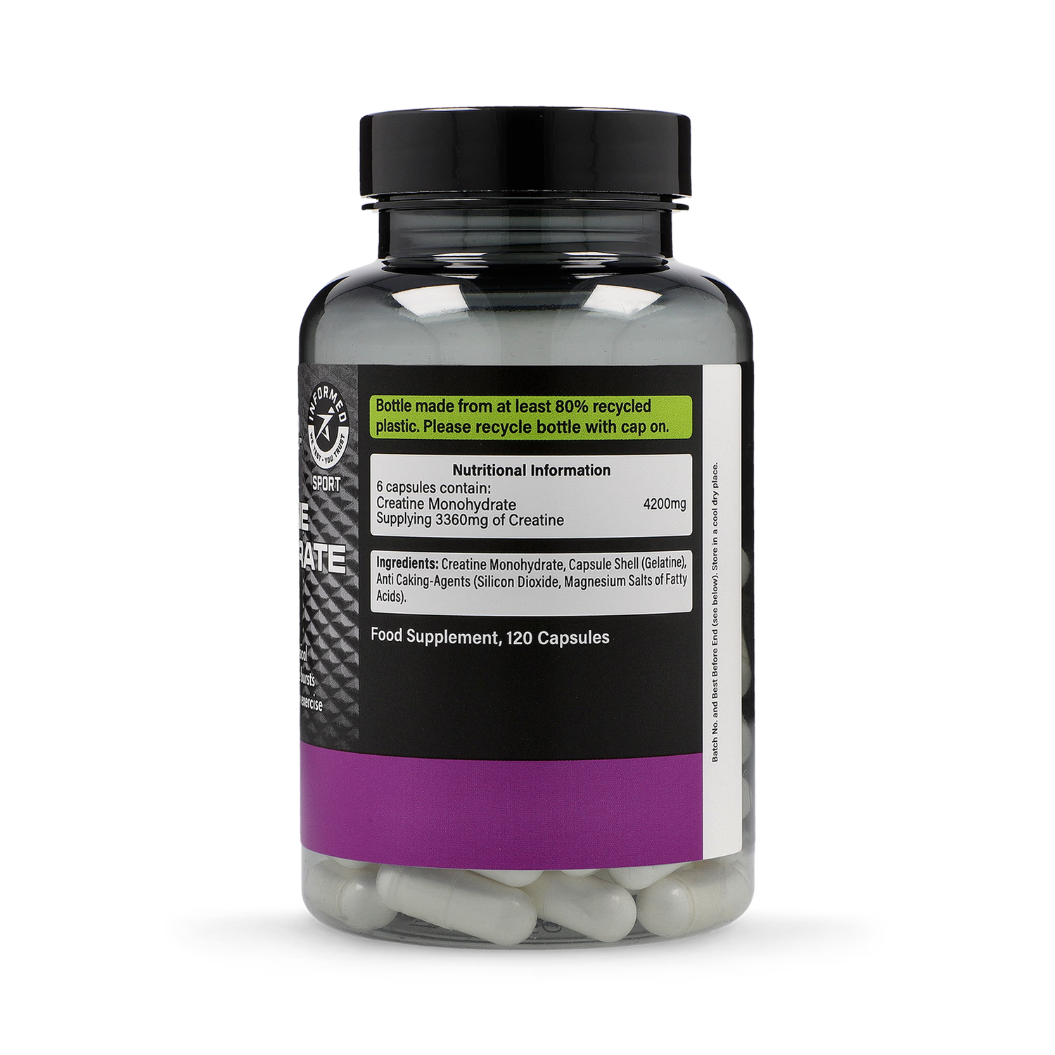 Creatine Monohydrate capsules 120 count - British product