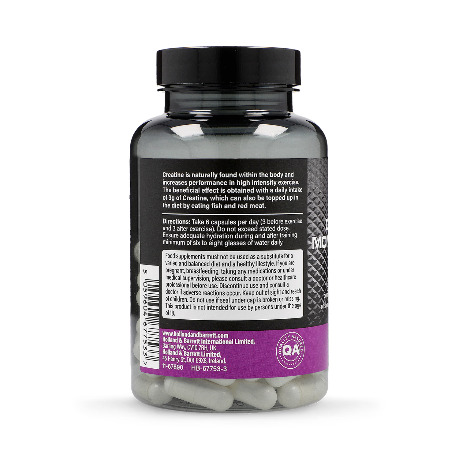 Creatine Monohydrate capsules 120 count - British product