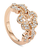 Boodles Blossom triple-motif ring rose gold diamonds - British product