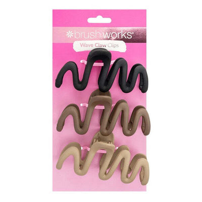 Superdrug Brushworks Wave Claw Clips Hair Styling 3 Pack- Buy online at McGrocer